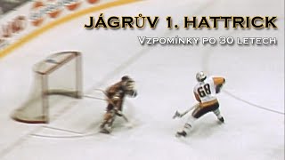 Jágrův první hattrick v lize  Historie NHL [upl. by Burrows]