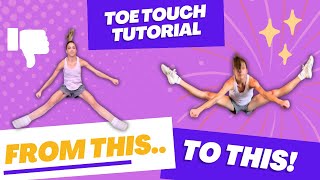 How to DOIMPROVE your toe touch quotcheer jumpquot tutorial [upl. by Eanar]