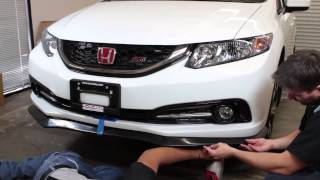 PRO Design Alpha Style Front Lip Install  Civic Sedan 2013 2014 2015 [upl. by Bette580]