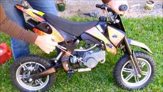 PRIMER ENCENDIDO DE POCKET BIKE MOTOR 2 TIEMPOS [upl. by Mcbride]