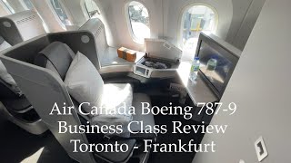 Air Canada Boeing 7879 Business Class Review Toronto To Frankfurt [upl. by Annette]