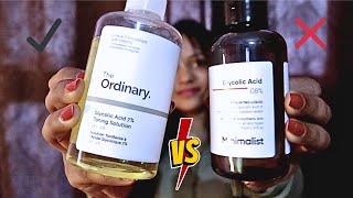 Value for Money Ordinary Glycolic Vs Minimalist Glycolic [upl. by Jew186]