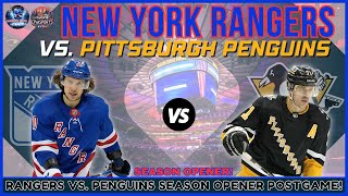 Rangers SHUTOUT Penguins in season opener  Rangers vs Penguins POSTGAME  New York Rangers  NHL [upl. by Nisay]