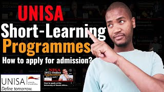 UNISA Online Admissions 2022  How to apply for Short Learning Programmes Short Courses [upl. by Recor997]