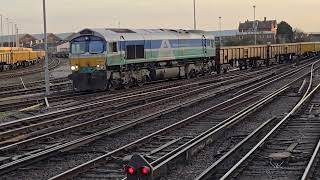 Exmouth junction to Eastleigh with 66711 at eastleigh [upl. by Crissie]