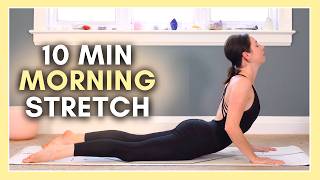 10 min Gentle Morning Yoga for Beginners NO PROPS [upl. by Nylatsyrk]