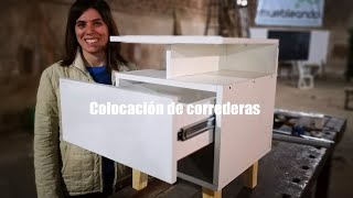 Cómo colocar correderas en cajones Correderas telescópicas para muebles de melamina y madera [upl. by Tranquada]