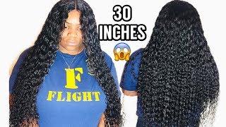 WATCH ME SLAY THESE 30 INCHES FROM THE BEAUTY SUPPLY STORE Lace closure sew in Shake n go hair [upl. by Ward]