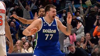 Luka Doncic hits insane shot off missed free throw to force OT vs Knicks [upl. by Cinda]