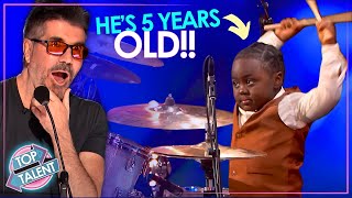 5YearOld SHOCKS the Judges with EPIC Drum Skills on AGT 2024 🔥 [upl. by Aicilihp]