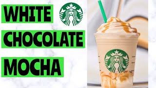 HOW TO MAKE STARBUCKS WHITE CHOCOLATE MOCHA FRAPPUCCINO  DIY Starbucks Drinks At Home Easy Simple [upl. by Algar460]