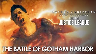 The Battle of Gotham Harbor  Batman v Superman and Zack Snyders Justice League [upl. by Leahcimnhoj576]