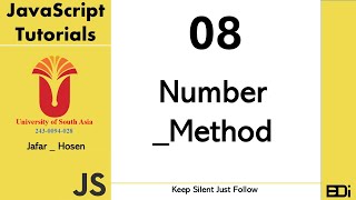 JavaScript Number Method [upl. by Iggep]