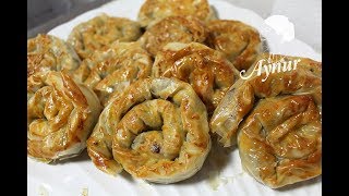 Börek aus fertigem Yufka mit Hackfleisch I Baklavalik yufkadan kiymali rulo börek [upl. by Atirahc]