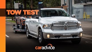 Ram 1500 Laramie review Tow test [upl. by Aenyl199]