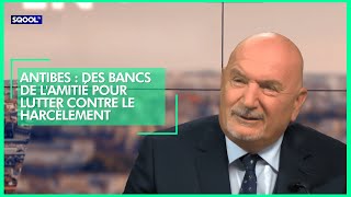 Antibes  des bancs de lamitié pour lutter contre le harcèlement [upl. by Lrem180]