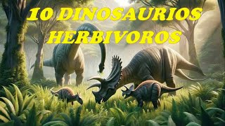 10 dinosaurios herbívoros [upl. by Nekial65]