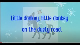 Little donkey little donkey  Christmas song  Karaoke for kids [upl. by Vinny75]