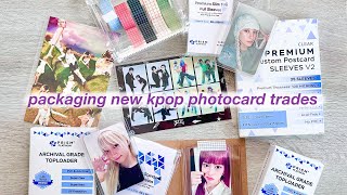 packaging new kpop photocard trades using prism platinum  stray kids le sserafim ive  more [upl. by Qooraf924]