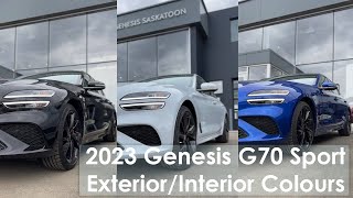 2023 Genesis G70 Sport ExteriorInterior Colours [upl. by Adneral746]