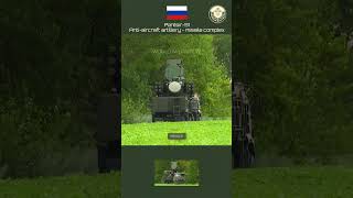 PantsirS1  Antiaircraft artillery  missile complex military defence [upl. by Acsirp]