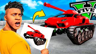 TODO LO QUE DIBUJO es REAL en GTA 5 📝🚘 [upl. by Affra]