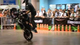 Z250 Stunt Riding indoor [upl. by Ykcul]