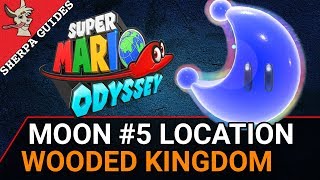 Wooded Kingdom Moon 5 Behind the Rock Wall Location  Super Mario Odyssey [upl. by Marpet575]