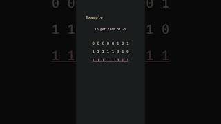 Binary representation of negative integers computerscience binary programming [upl. by Sorodoeht]