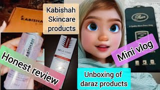 Unboxing Kabishah FaceWash Mela Care Night Cream amp Refrigerator top Cover from Daraz  Skincare [upl. by Kenlay]