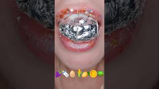 ASMR Satisfying Eating Gold Or Silver  asmrtriggers asmr relaxingsounds [upl. by Mikiso]