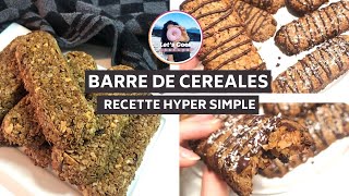 BARRES DE CEREALES MAISON  RECETTE HYPER SIMPLE amp HEALTHY [upl. by Yaker]