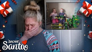 A touching Secret Santa surprise for a mom and her little boy who loves John Deere tractors [upl. by Anemaj]