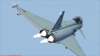 FSX Eurofighter Typhoon Extreme Aerobatic Display near the Alps [upl. by Ythomit]