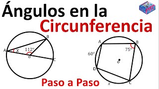 Ángulos en la circunferencia ejercicio 1 paso a paso [upl. by Aerdnahc]