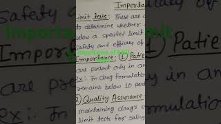 limittest importance pharmaceuticalchemistry [upl. by Whetstone]