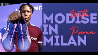 Teko Modise in Milan Puma Ultra 5 Boots Ultra event  Sundowns Chiefs Pirates [upl. by Aerahs]