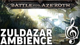 The Jungles of Zuldazar  1 Hour ASMR amp Ambience DayNightRainClear [upl. by Lyrradal]