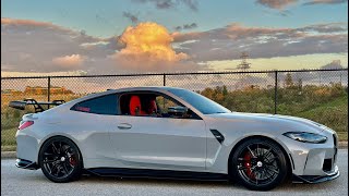 New Look at my 2023 BMW M4 with Carbon Fiber Wing  Cars and Coffee Edition 💯🔥 [upl. by Barn979]