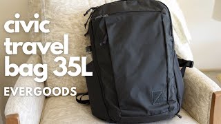 Evergoods Civic Travel Bag CTB 35L Review [upl. by Abbott]