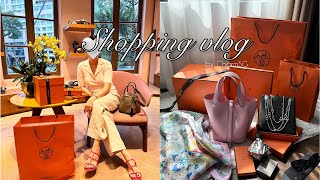 Shopping vlog 8  Hermes Picotin lock 18 Rose Sakura Chanel sunglasses [upl. by Nohtanoj]