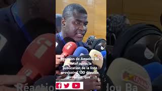 Réaction de Amadou Ba pastef apres la publication de la liste provisoirequot 130 députés prouvent quequot [upl. by Nitnerb]