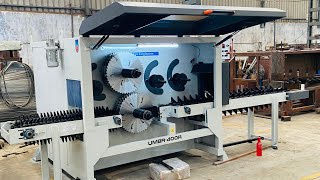 Umiya Multi Blade Rip Saw For Round Log Cutting Wood Cutting Machine 919662029869 [upl. by Eiramait]