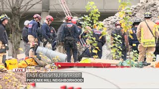 Structure collapse near downtown Louisville traps 1 person beneath rubble [upl. by Ednyl897]