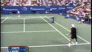 Ginepri vs Agassi US Open 2004 [upl. by Giltzow]