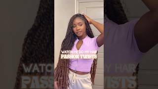 🌺 Join me as I create this gorgeous passion twist hairstyle braidhairstyles twiststyles braids [upl. by Llednahs]