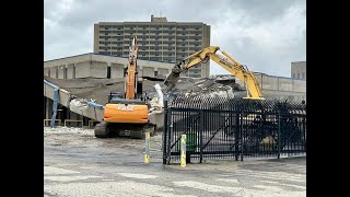 Watch Live  Crews tear down Greyhound building near downtown Louisville [upl. by Isabel]