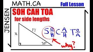 Using SOH CAH TOA to find side lengths [upl. by Cordie]