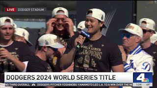 Full speech Shohei Ohtani thanks fans in English at Dodger Stadium [upl. by Ahseram]