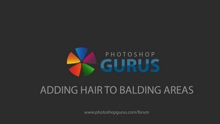 Photoshop Gurus  Adding Hair To Balding Areas [upl. by Duarte]